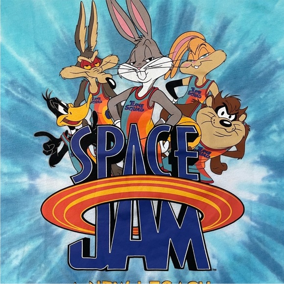 Tie Dye Space Jam New Lagacy Tee Shirt (S) - Picture 6 of 7